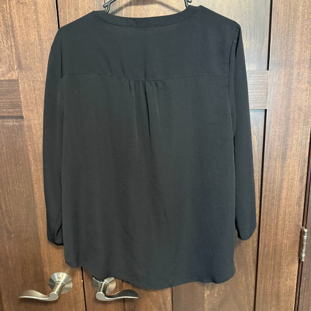3/4 Sleeve Maurices L Black Dress Top - Picture 2 of 2